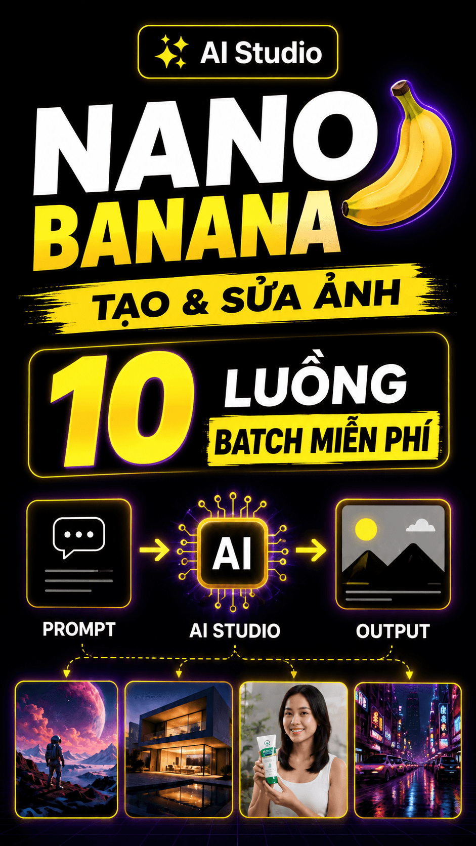 Nano Banana Image Workflow – Bulk Image Generation & Editing, Up To 10 Threads