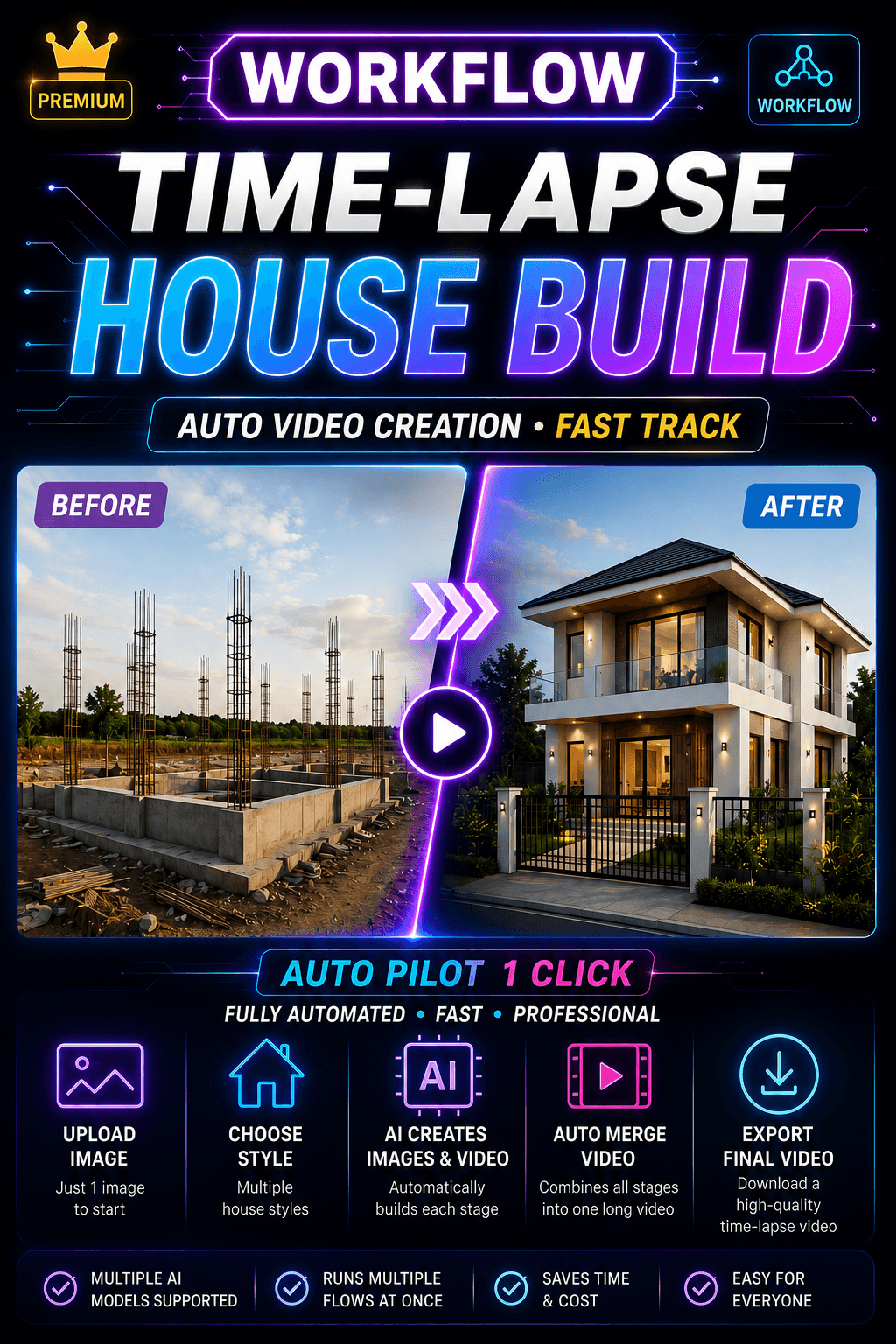 Construction Time-Lapse Automation – Build a House Time-Lapse From One Photo